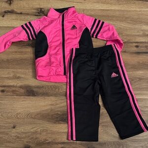 Adidas Kids Pink and Black Set size 2t